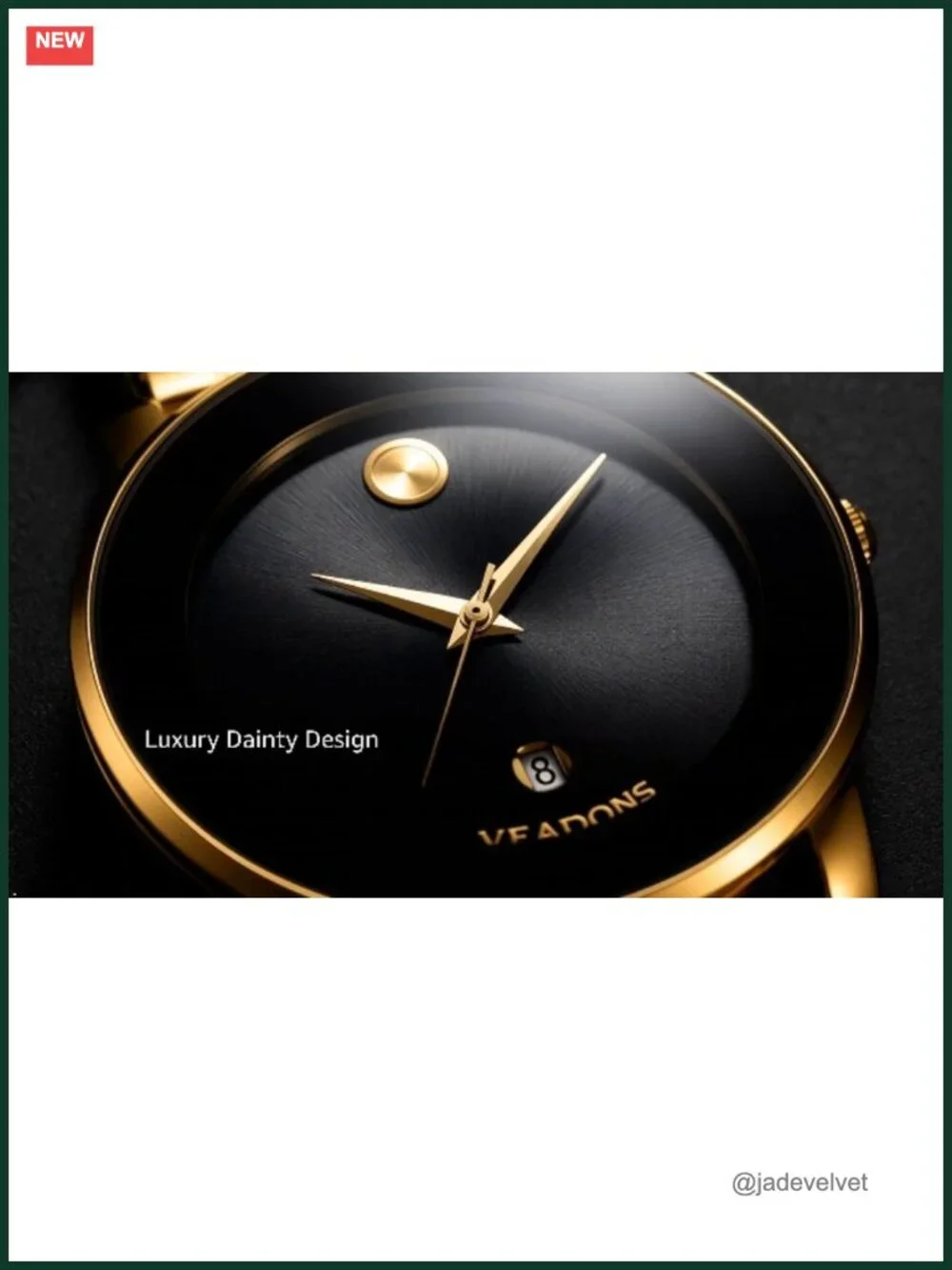 Unisex Gold Plated Stainless Steel Quartz Watch Minimalist 40mm